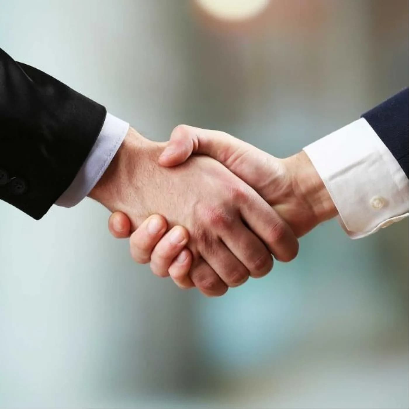 Business partners shaking hands
