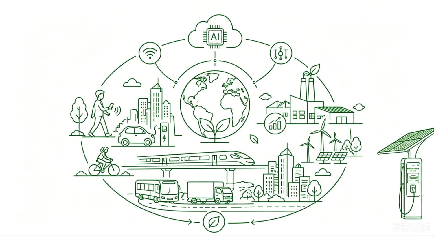 Connected low-carbon transport and industry ecosystem