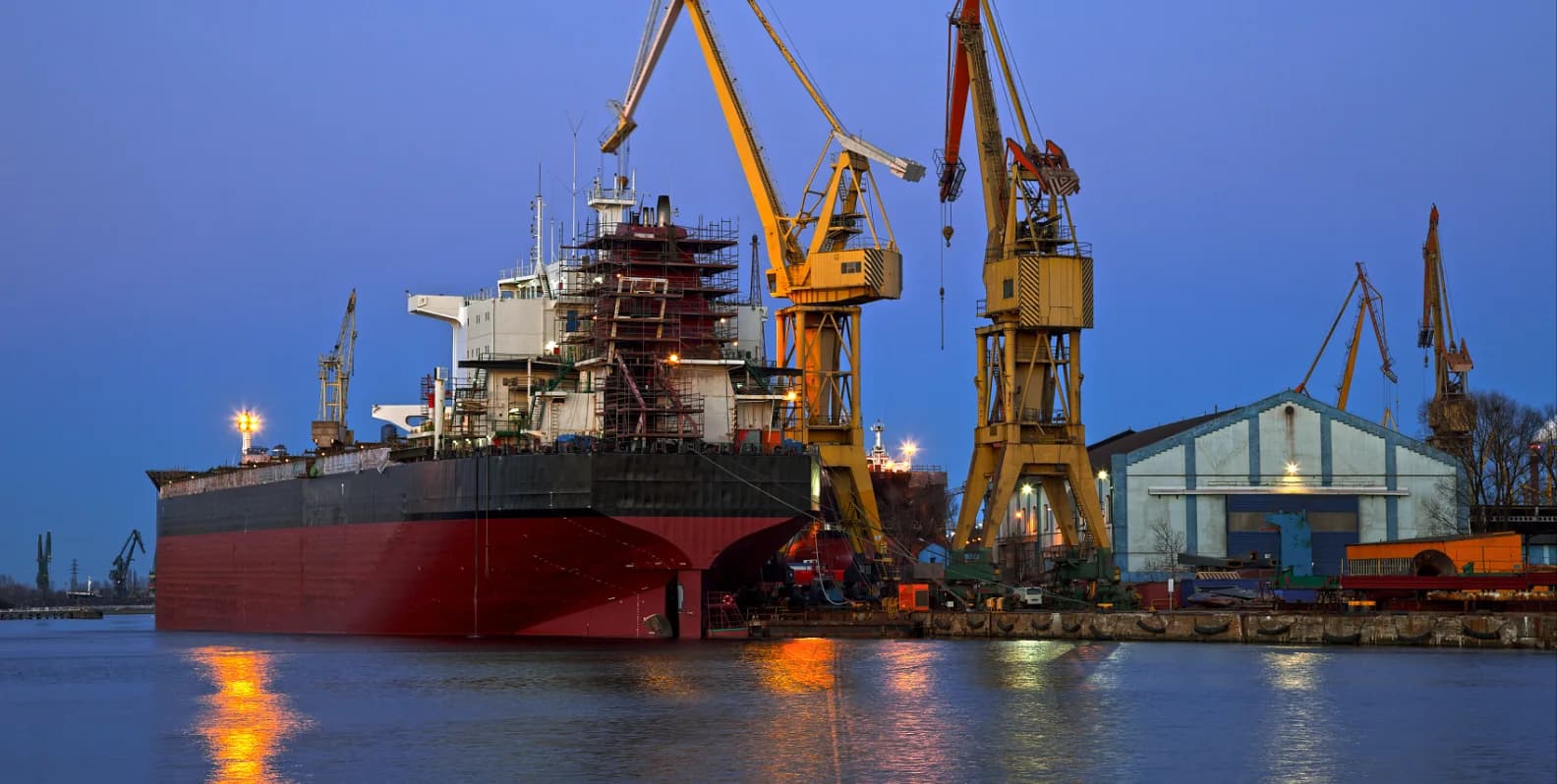 Commercial vessel under construction