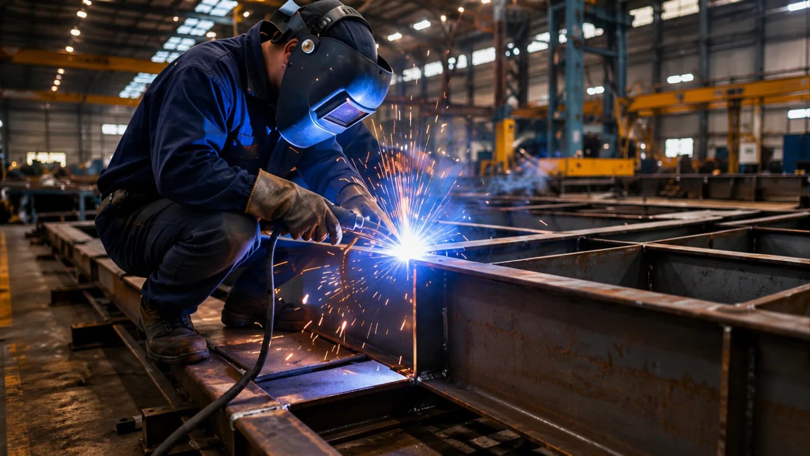 Marine fabrication specialist at work