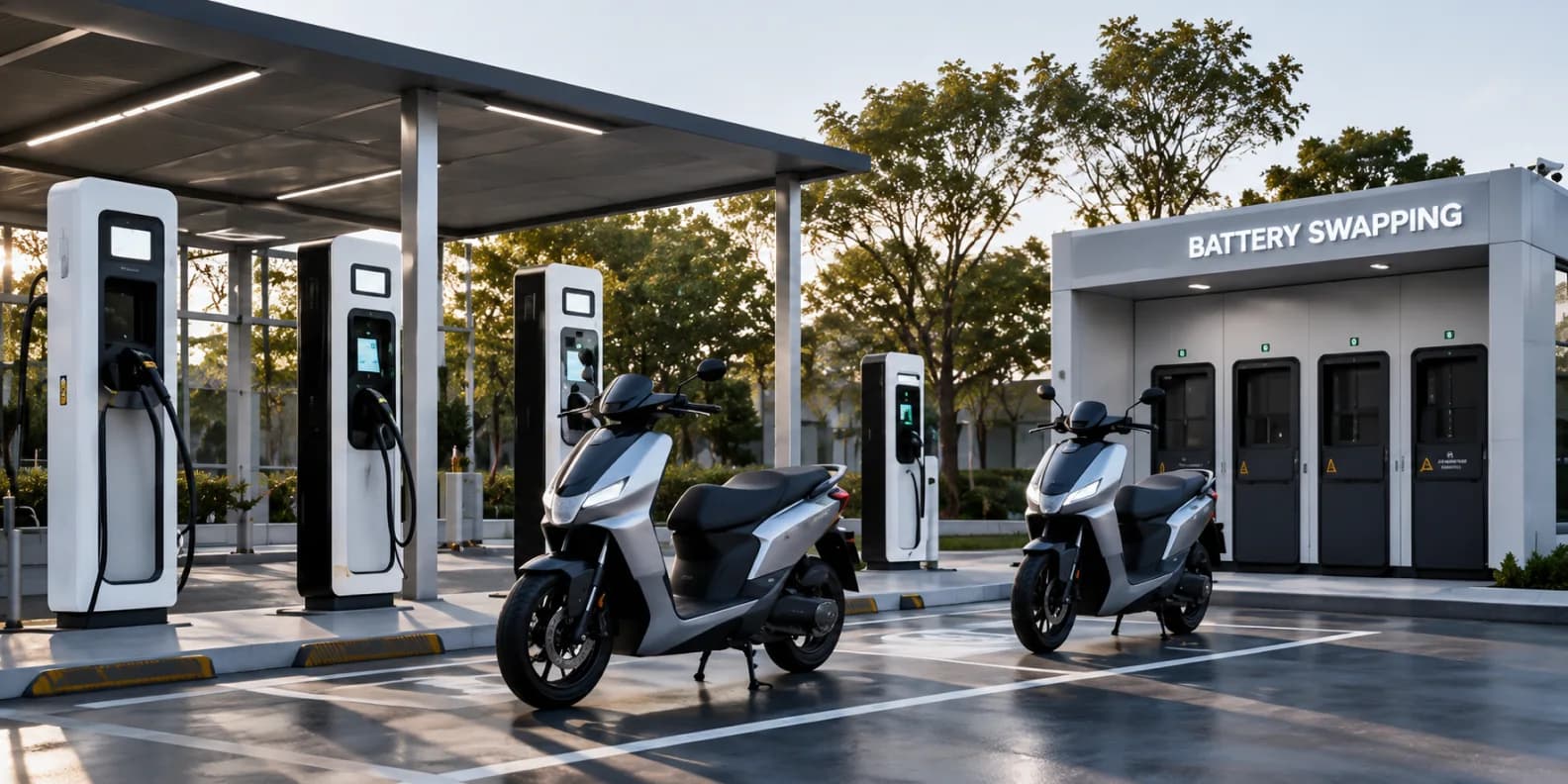 Charging and battery-swapping station